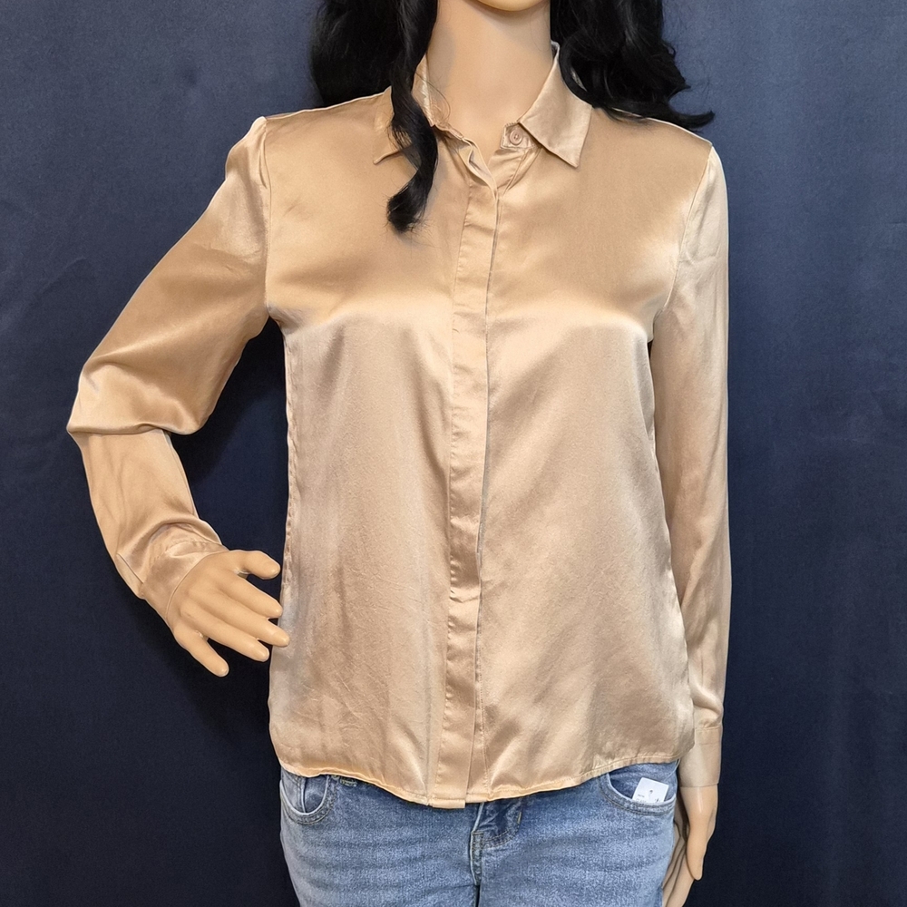 Chic Women's Silk Button Down Shirt